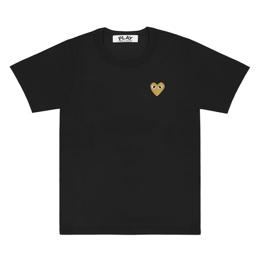 PLAY by Comme des Garçons Black T-shirt with Gold Heart