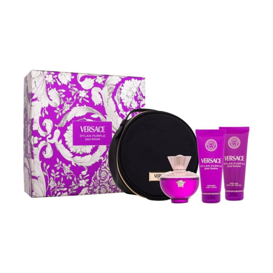 Versace Dylan Purple Pour Femme Set 90ml EDP/100ml Shower Gel/100ml Body Lotion