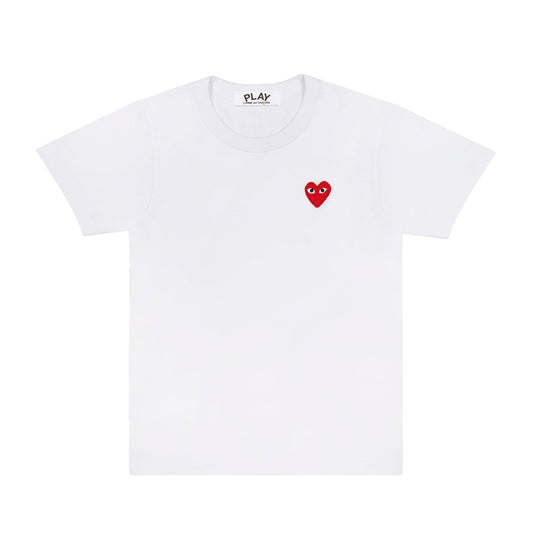 PLAY by Comme des Garçons White T-Shirt with Red Heart
